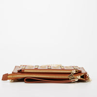 Thumbnail for Studded Crossbody Brown Clutch -