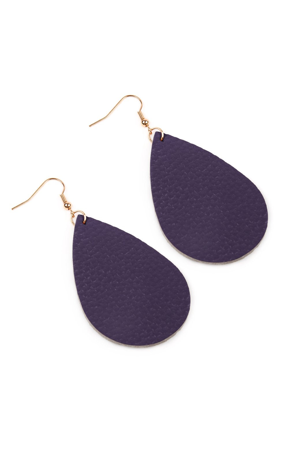 Teardrop Leather Earrings - 18 COLORS -