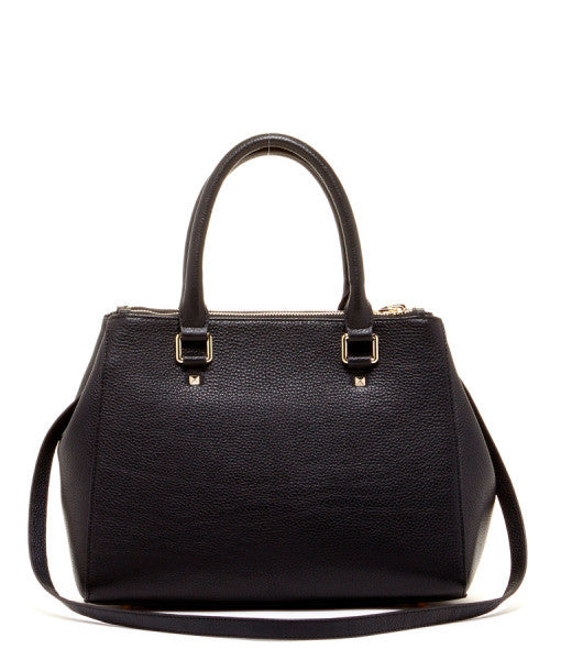 Leather Satchel Bag Black -