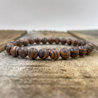 Thumbnail for Union - Zebra Rosewood Mala Beaded Bracelet -