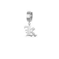 Thumbnail for Mister - Old English Initial Earring - ALL 26 LETTERS - 2 FINISHES - FIND YOURS! -