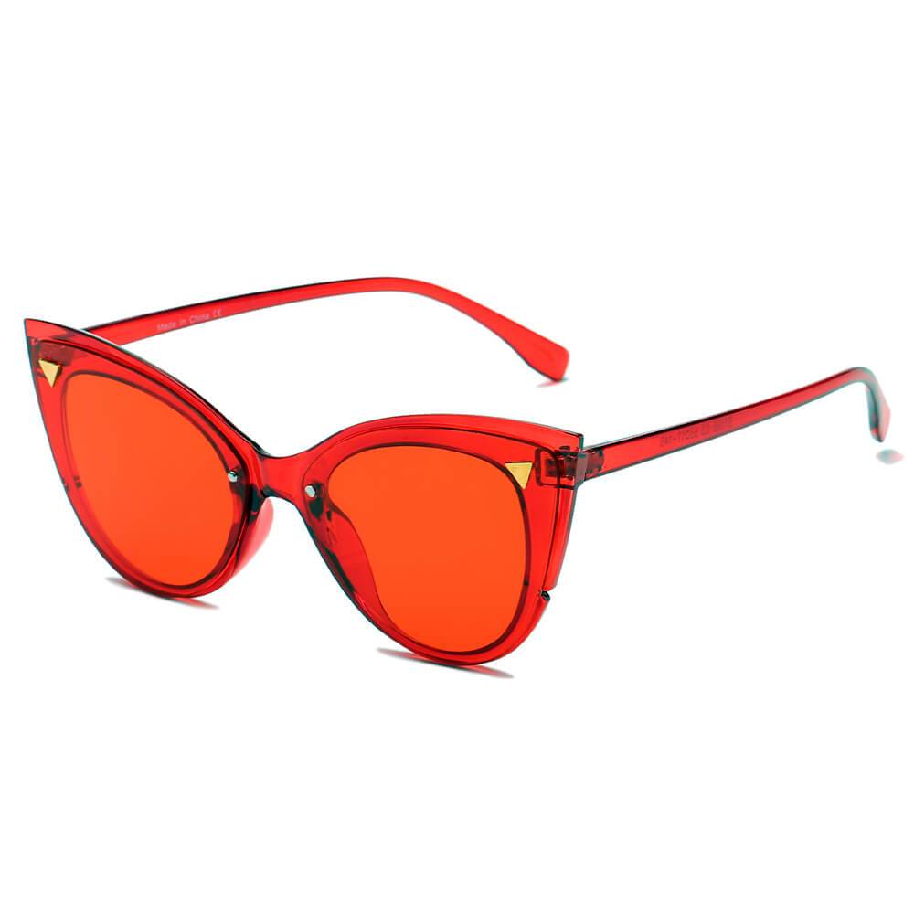 Grenoble | S1098 - Women Retro Fashion Round Cat Eye Sunglasses - 3 COLORS -