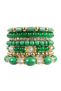 Thumbnail for Riah Fashion -  - Multibead Stackable Bracelet - 7 COLORS -