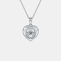 Thumbnail for Moissanite 925 Sterling Silver Heart Necklace