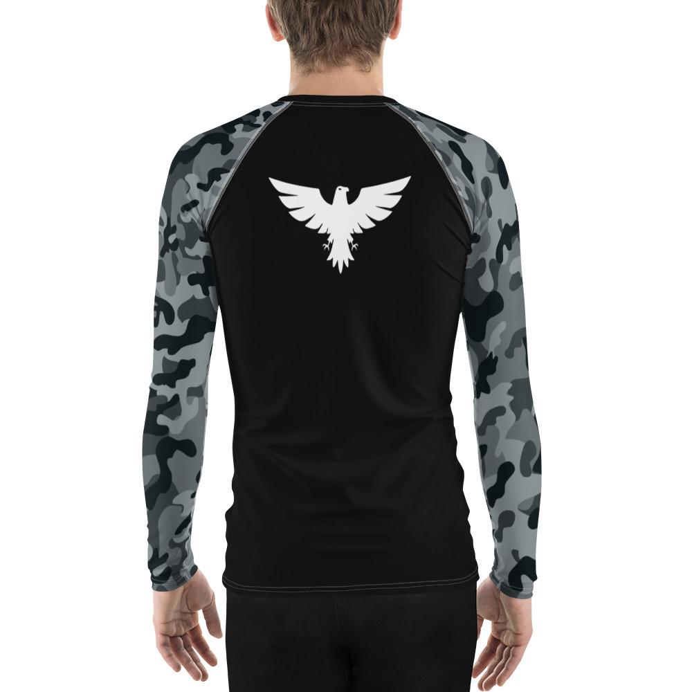 FYC - Men's Black Camo Sleeve Performance Rash Guard UPF 40+ - 1 COLOR -