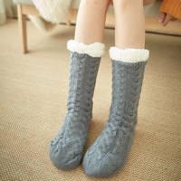 Thumbnail for Contrast Winter Socks - FITS WOMENS SIZES 6 THRU 12 - T - 9 COLORS -