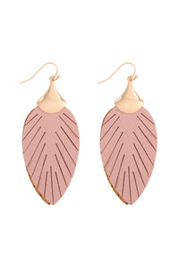 Thumbnail for Riah Fashion - Pu Leather Hook Earrings - 5 COLORS