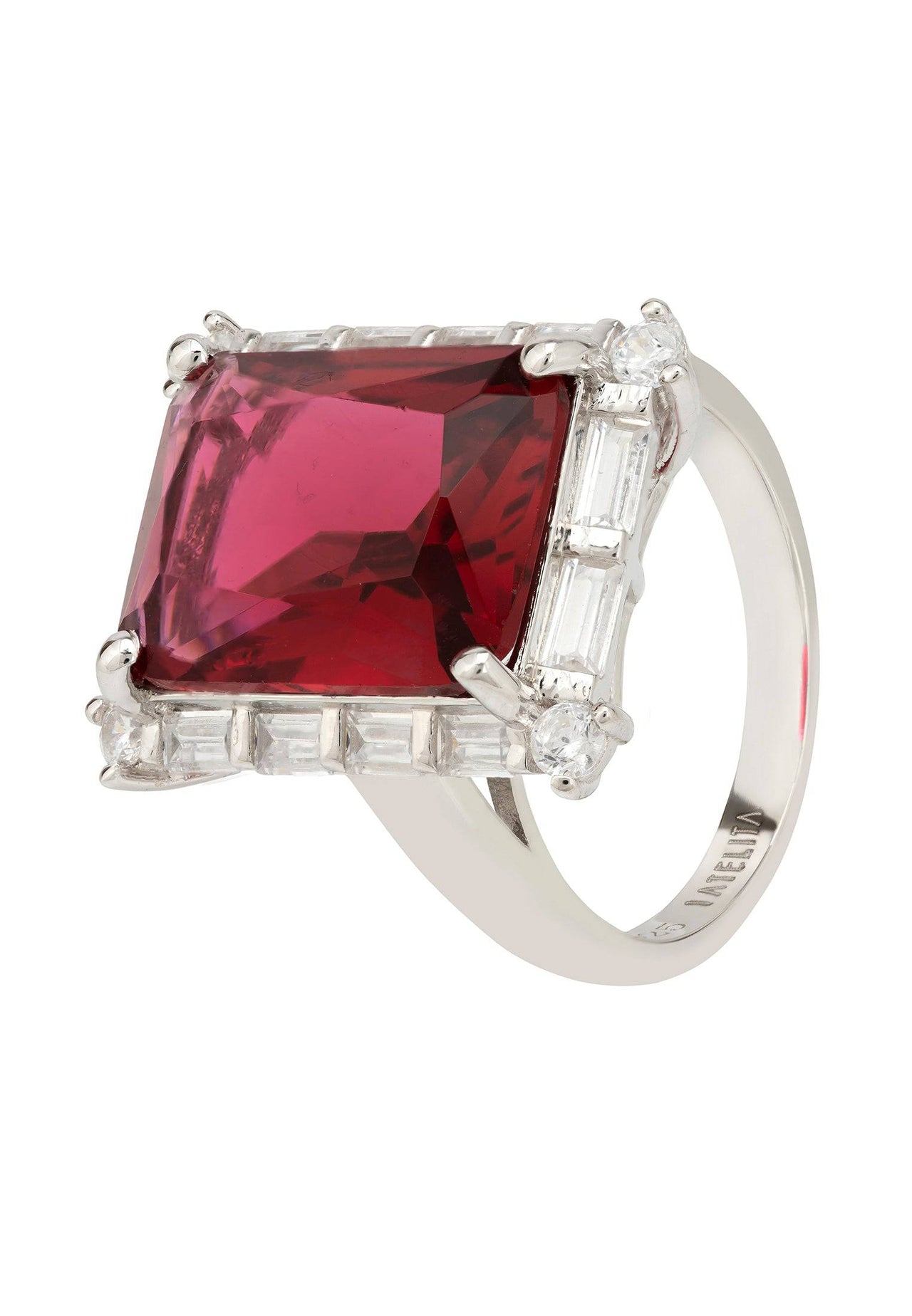 LATELITA - Tudor Silver Ring Ruby - SIZES 6,7,8 -