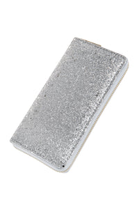 Thumbnail for Metallic Colored Leather Single Zipper Wallet - 6 COLORS -