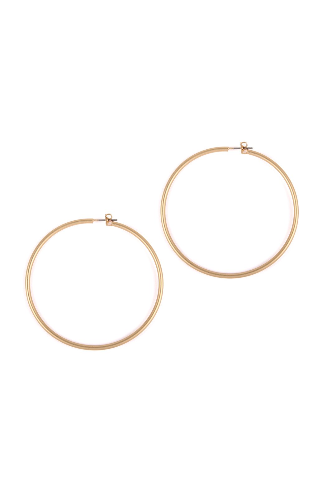 Thick Wire 60mm Hoop Earrings - 4 FINISHES -