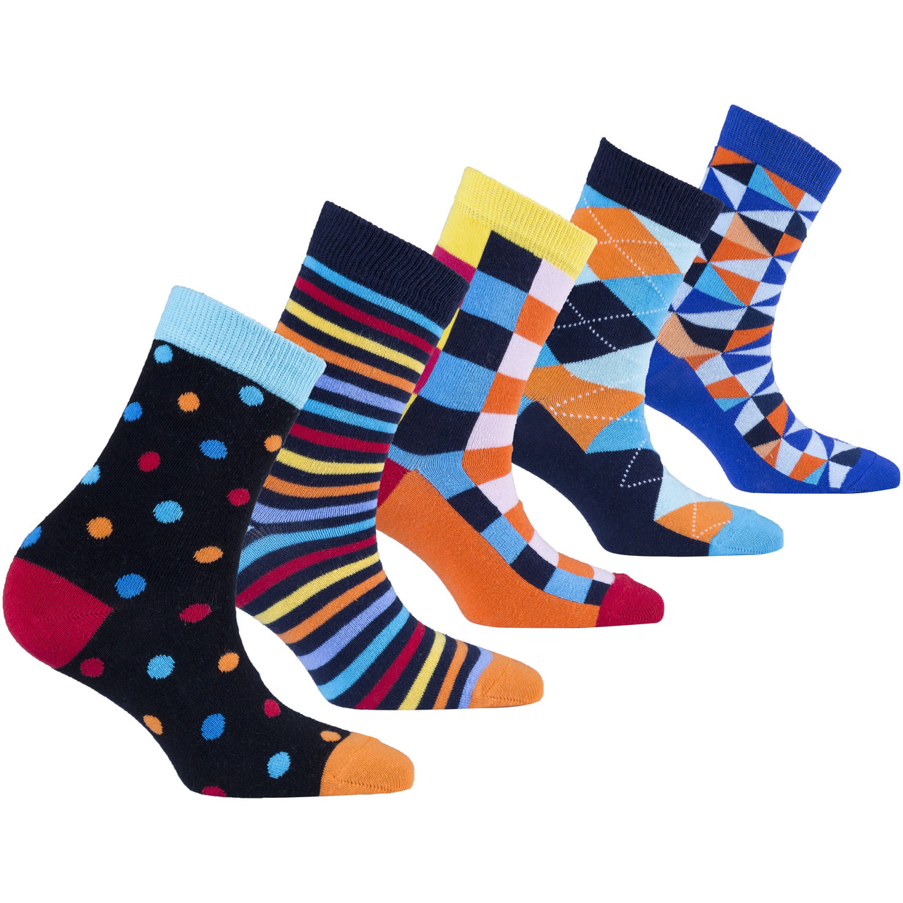 Kids Fashionable Mix Set Socks - 5 PACK -