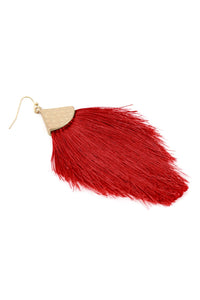 Thumbnail for Thread Tassel Drop Earrings - 15 COLORS -