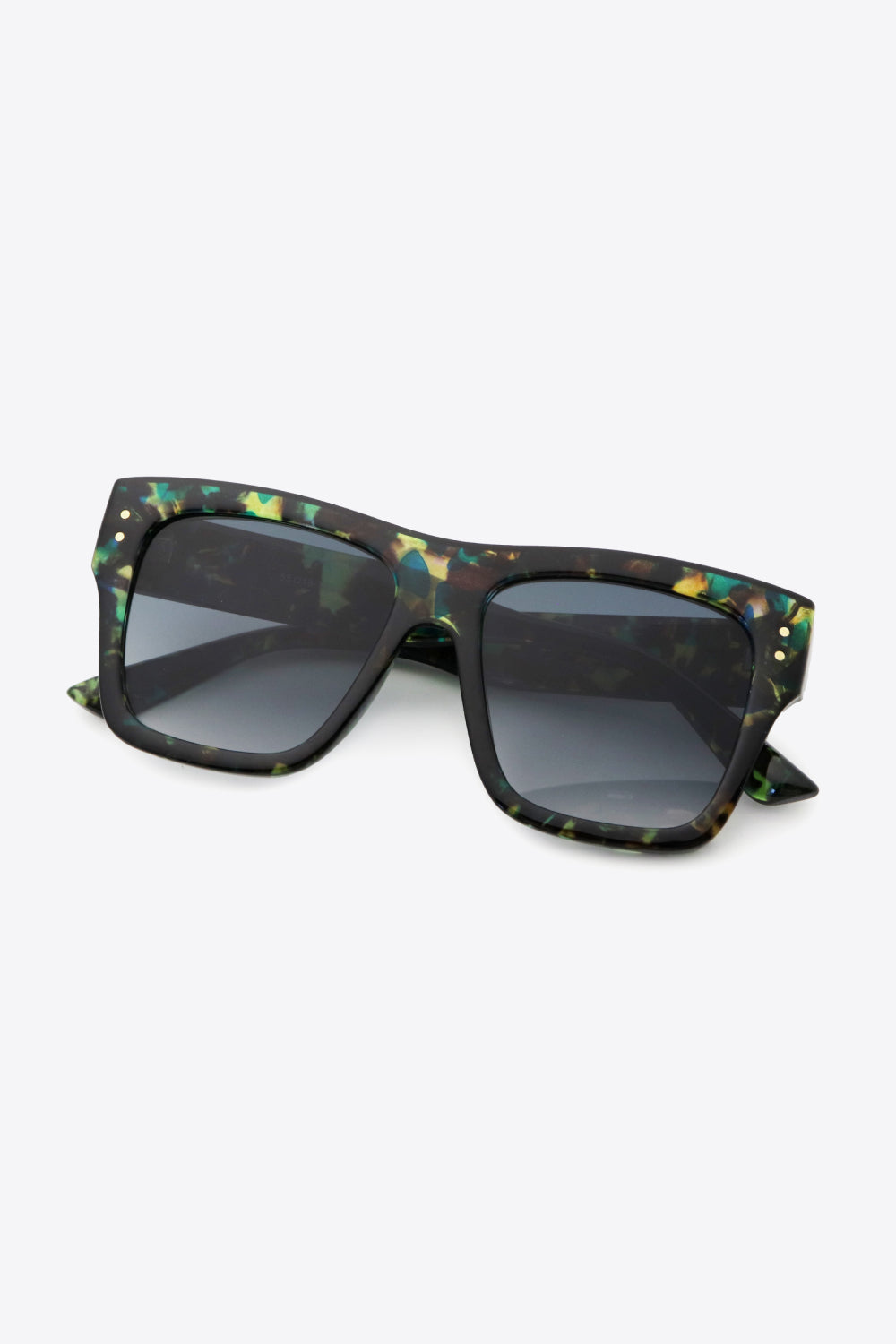 UV400 Patterned Polycarbonate Square Sunglasses - T - 1 COLOR -