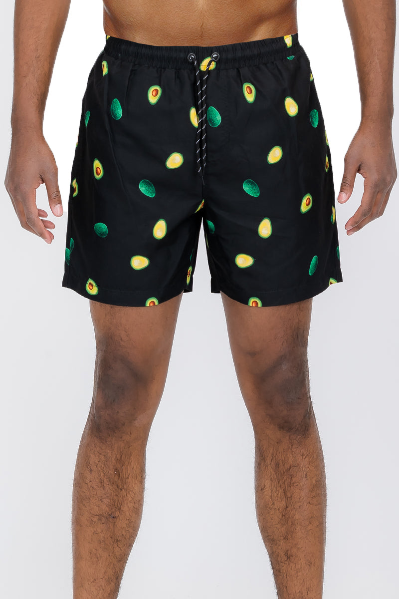 Avocado Print Swim Shorts - 1 COLOR -