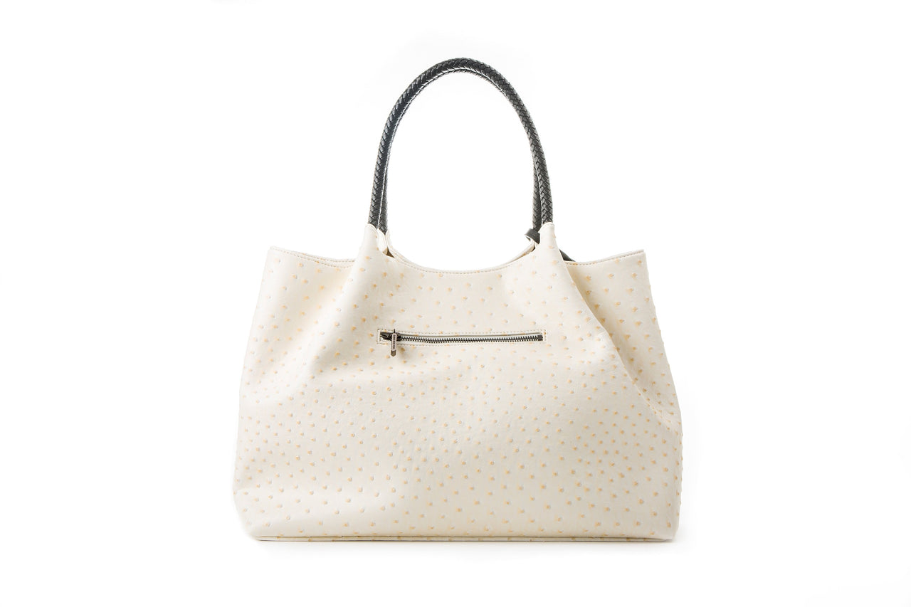 GUNAS NEW YORK - Naomi - White Vegan Leather Tote Bag - 1 COLOR -