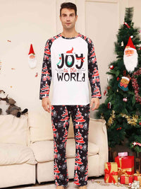 Thumbnail for MEN Full Size JOY TO THE WORLD Graphic Two-Piece Set - T -