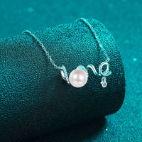 Thumbnail for Natural Pearl Moissanite 925 Sterling Silver Necklace