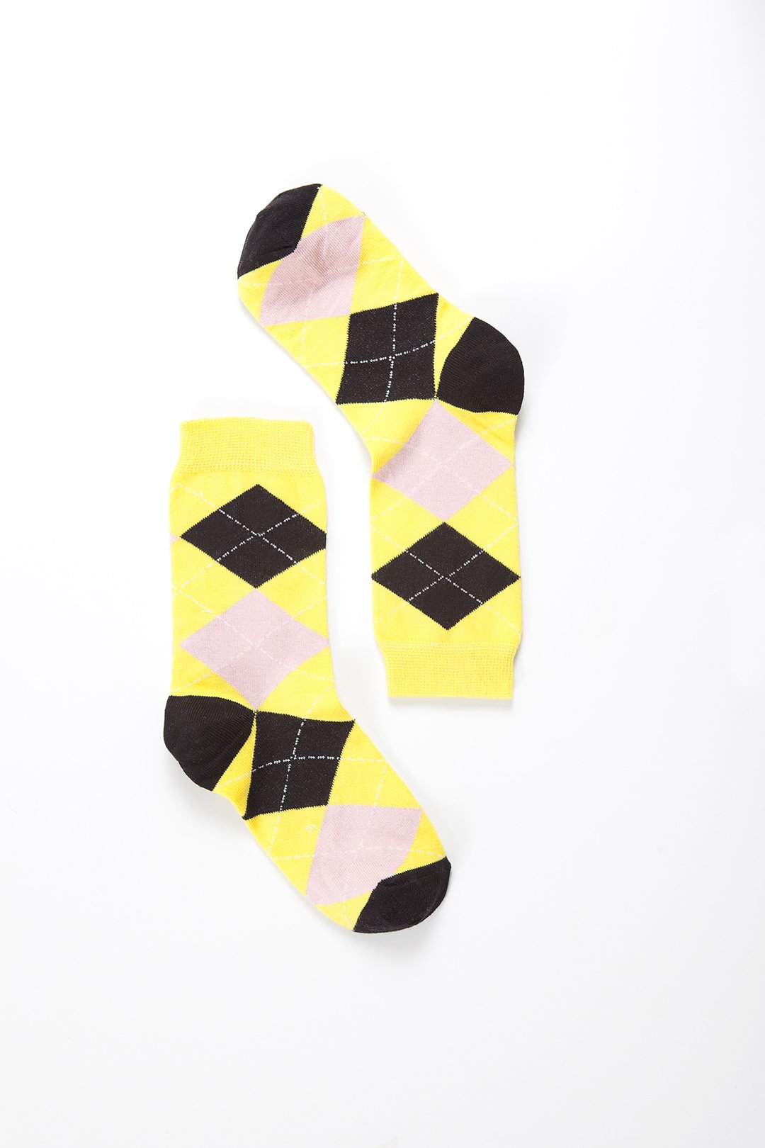 Women's Black Pineapple Argyle Socks - 1 COLOR -