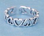 Heart Sterling Silver Toe Ring -