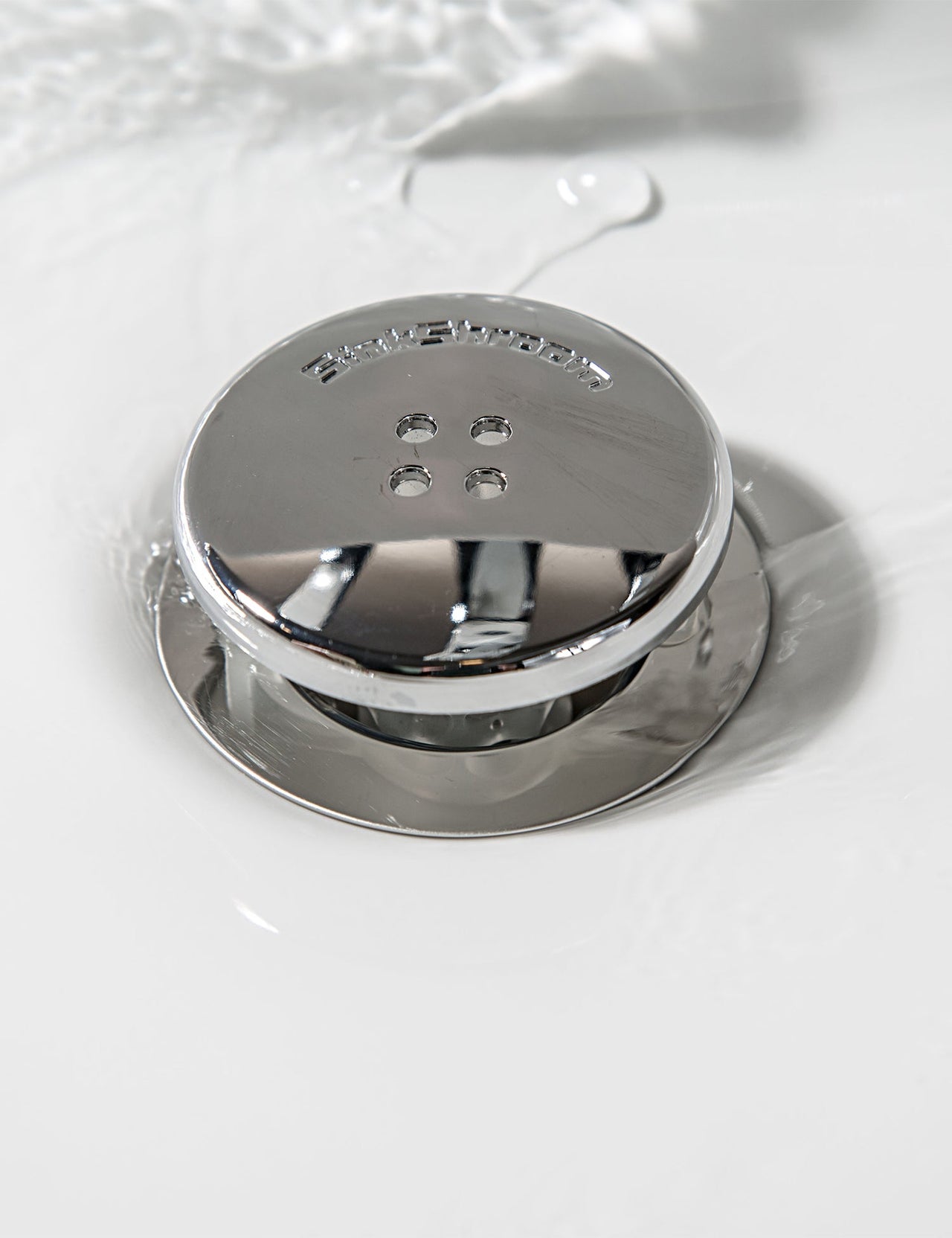 SinkShroom (Chrome Edition) the Hair Catcher That Prevents Clogged Bathroom Sink Drains