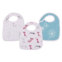 Thumbnail for Newcastle - Dandelions Bamboo Muslin Snap Bibs 3pk -