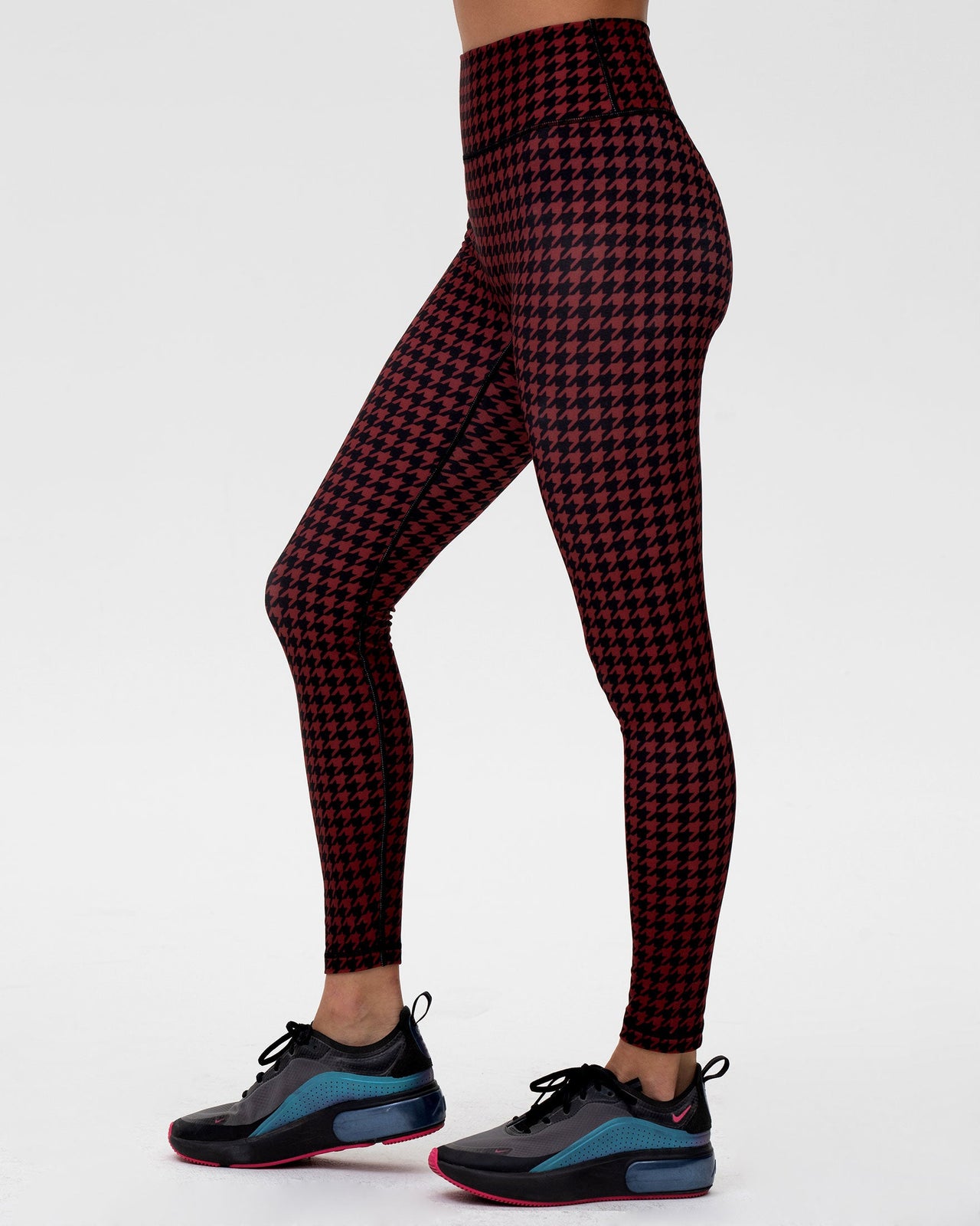 ReBody - Hybrid Fleece Houndstooth Print Leggings High Waist - 2 COLORS -