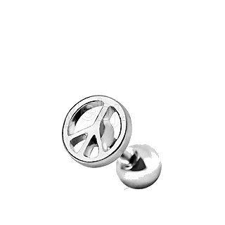 Surgical Steel Peace Sign Cartilage Earring -