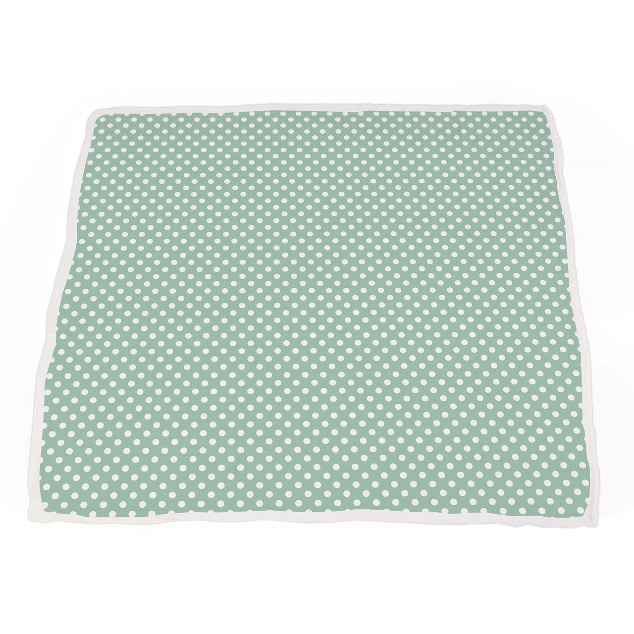 Newcastle - Desert Rose & Jade Polka Dot Cotton Muslin Blanket -