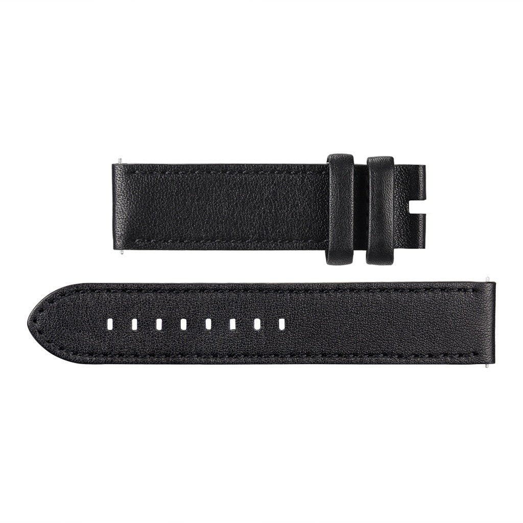 Simply Carbon Fiber - APOLLO Series Black Leather Strap -