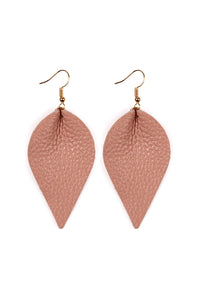 Thumbnail for Teardrop Shape Pinched Leather Earrings - 18 COLORS -