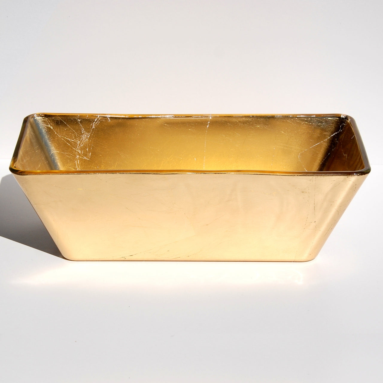 GILT - Gold Gilded 13" Rectangular Bowl -