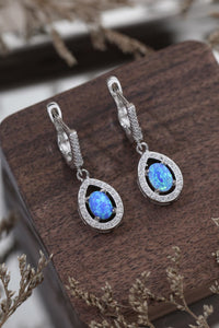 Thumbnail for Opal Pear Shaped Drop Earrings - T - 2 COLORS -