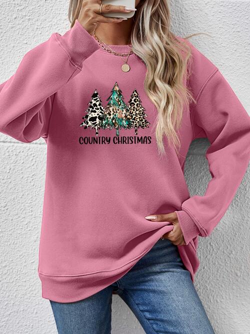 Graphic Round Neck Dropped Shoulder Sweatshirt - T - 9 COLORS -