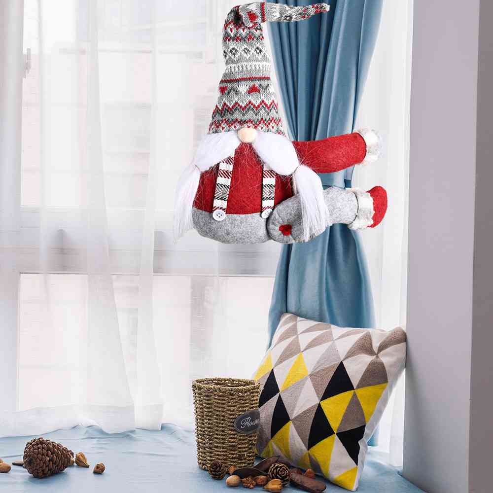 Christmas Gnome Curtain Ornaments - 15" - [5-10 DAY DELIVERY] - T - 2 TYPES/STYLES -