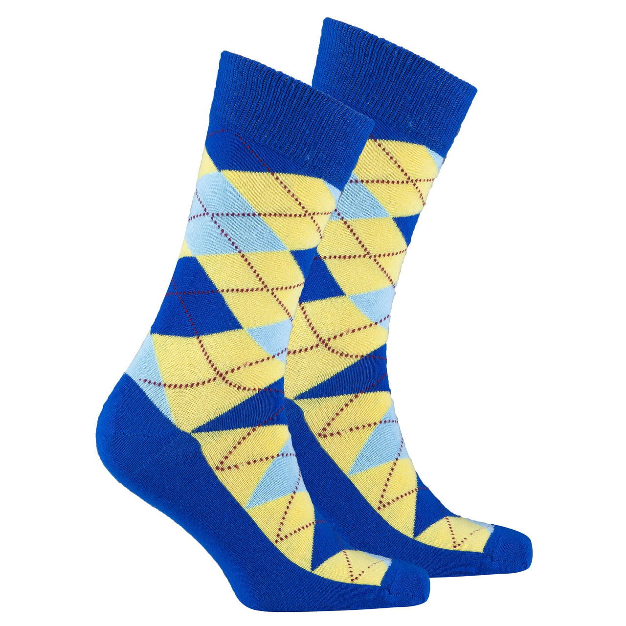 Men's Admiral Lemon Argyle Socks - 1 COLOR -