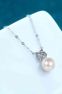 Thumbnail for 925 Sterling Silver Freshwater Pearl Moissanite Necklace