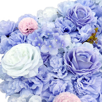 Thumbnail for Artificial Flower Wall Backdrop Panel 40cm X 60cm Mixed Lilac Flowers -