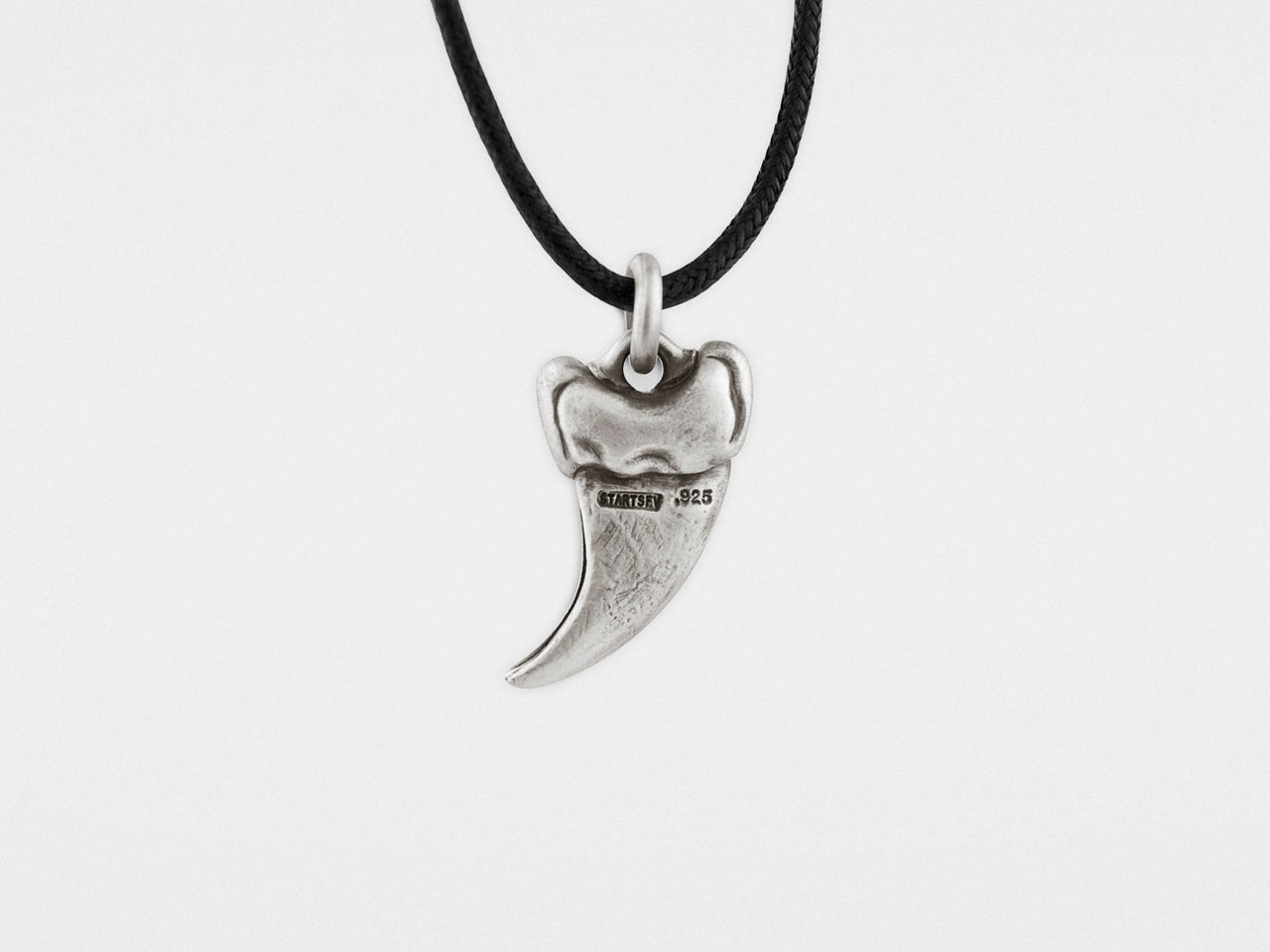 Snake Bones - Small Bear Claw Pendant in Sterling Silver -