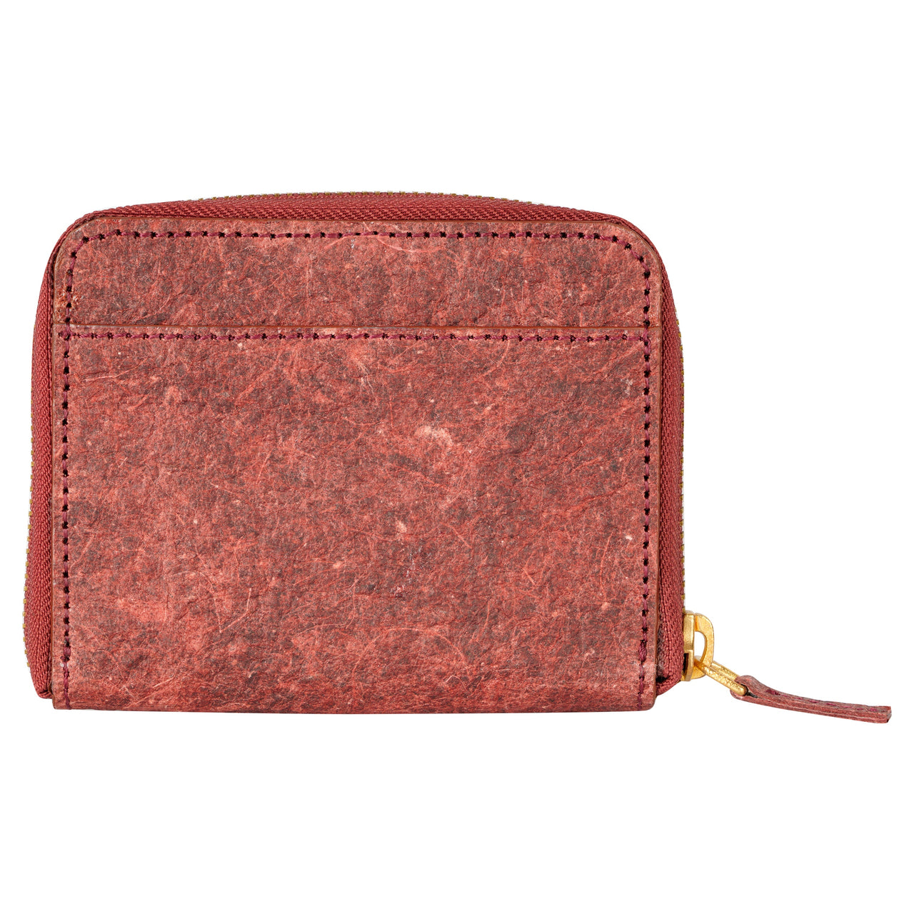 IKON SWEDEN - Coconut Leather Zip Wallet - Wine Red - 1 COLOR -