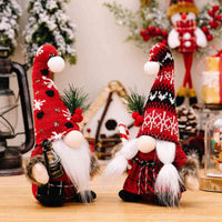 Thumbnail for Pom-Pom Trim Pointed Hat Christmas Gnomes - 9.5