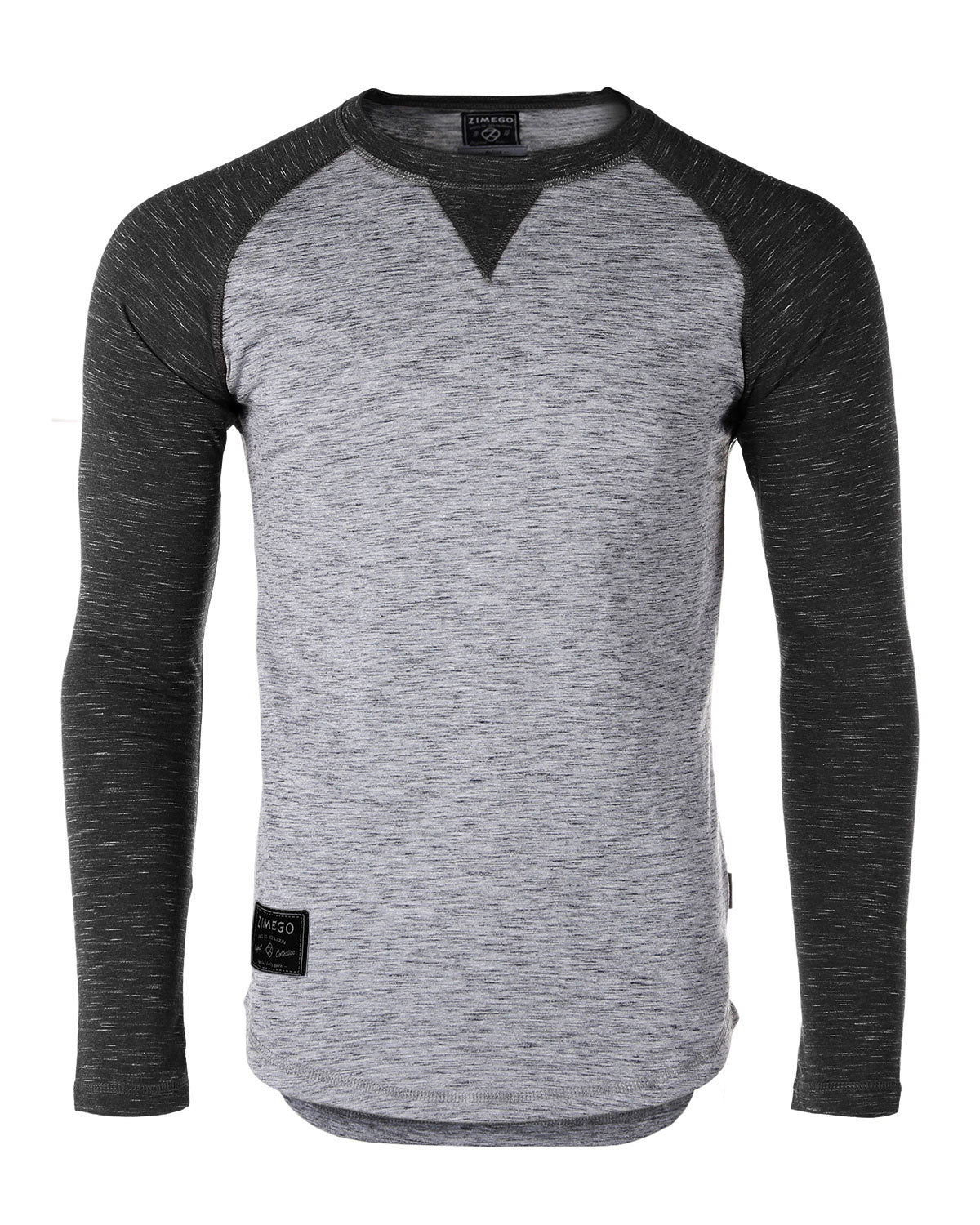 Men Athletic Fit Baseball Retro Contrast Long Sleeve Raglan T-Shirt - 1 COLOR