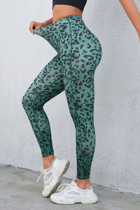 Thumbnail for Leopard Print Wide Waistband Leggings - T - 3 COLORS -