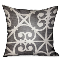 Thumbnail for Abalone Truffle Gray Chevron Luxury Outdoor/Indoor Throw Pillow - 6 SIZES -