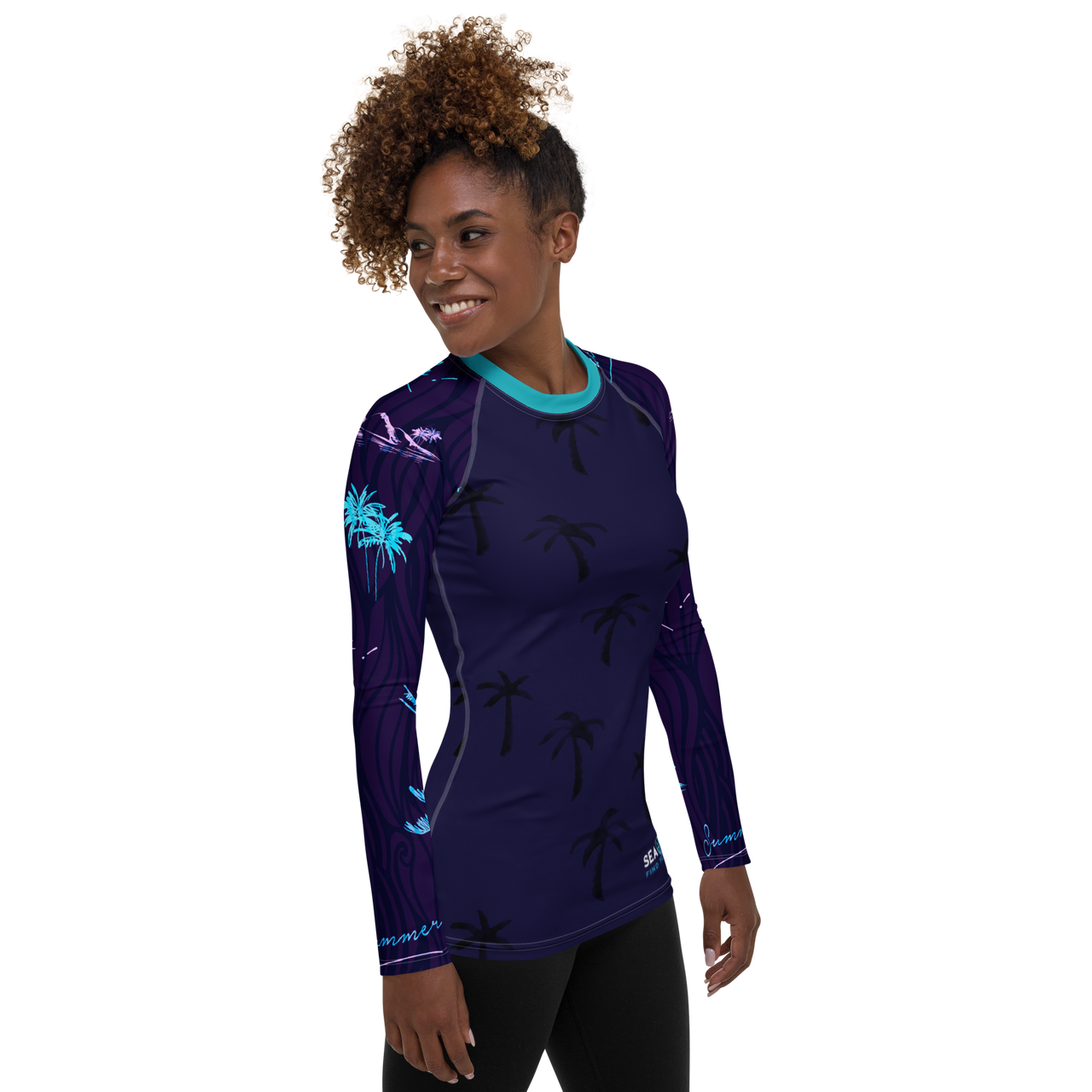 FYC - Women's Hawaiian Adventure Sea Skinz Performance Rash Guard UPF 40+ - 1 COLOR -