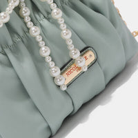 Thumbnail for Nicole Lee - USA Pearl Bow Chain Strap Purse - T - 7 COLORS -