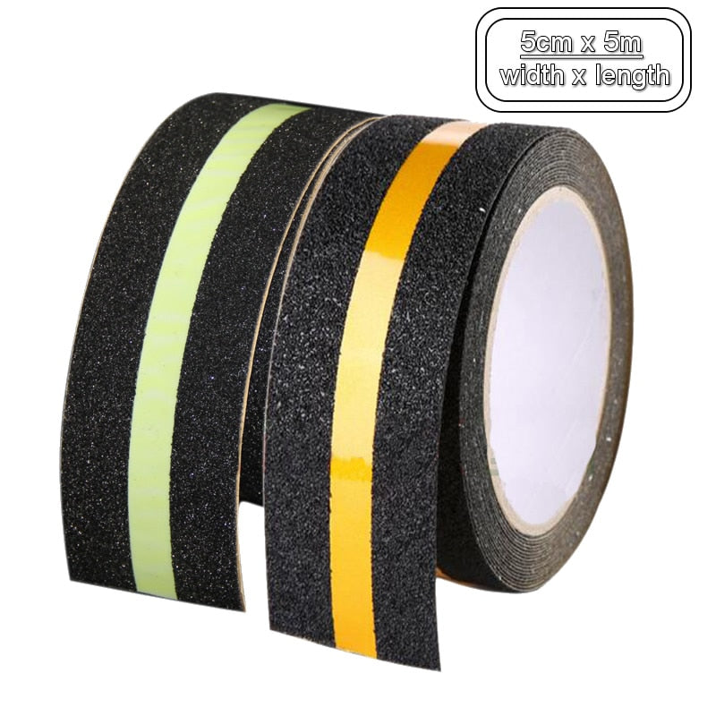 1Pcs 5cm 5m Anti Slip Warning Tapes Luminous for Factory Warehouse Home Bathroom Stairs Skateboard Safety Tapes - [28 DAY DELIVERY] - 3 COLORS -