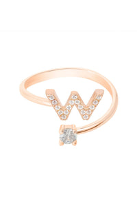 Thumbnail for Initial Ring Rosegold W -