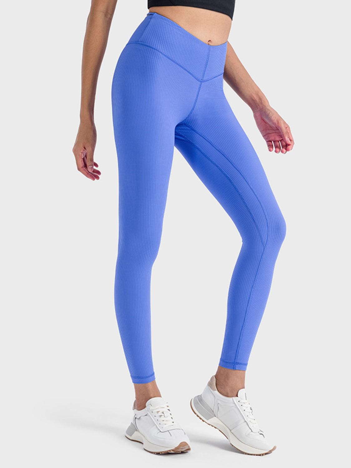 Wide Waistband Sports Leggings - T - 4 COLORS -