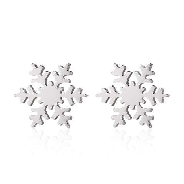 Fashion Hut Jewelry - Fashion Snowflake Stud Earrings Christmas Earrings -