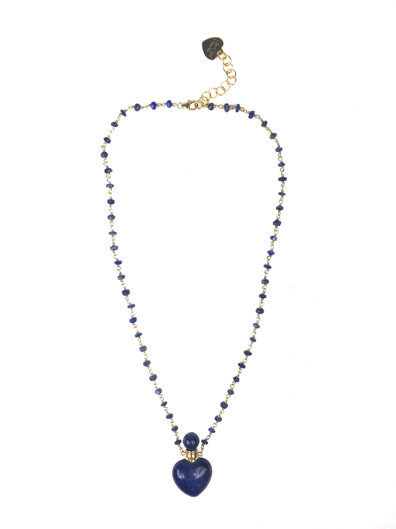 Gena Myint - Lapis Lazuli Heart Necklace -